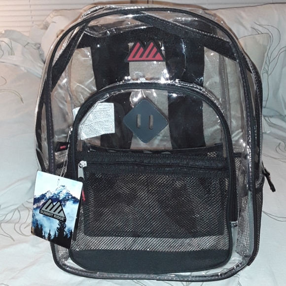 Summit Ridge clear backpack mesh pockets - Picture 2 of 8